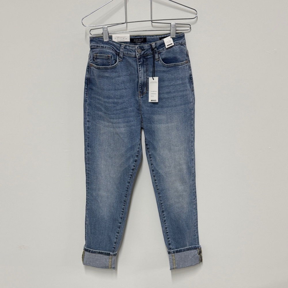 Judy Blue Mid Blue Boyfriend Jeans
